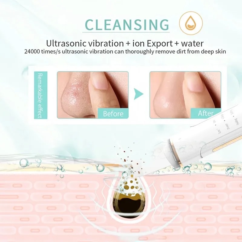 ultrasonic skin scrubber before and after